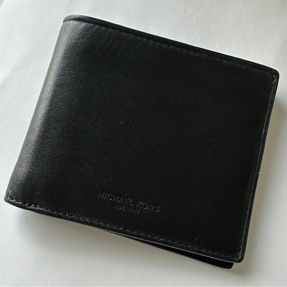 Michael Kors Mens Black Leather Wallet